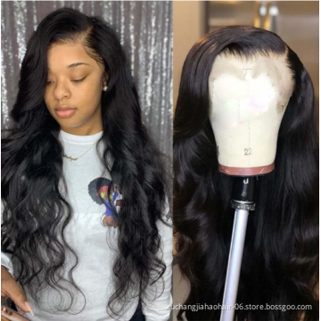 Brazilian Virgin Raw Hair Curly body Wave 150% 180% Pre Plucked Bleached Knot Hair Wigs Human Hair HD Lace Front Wig
